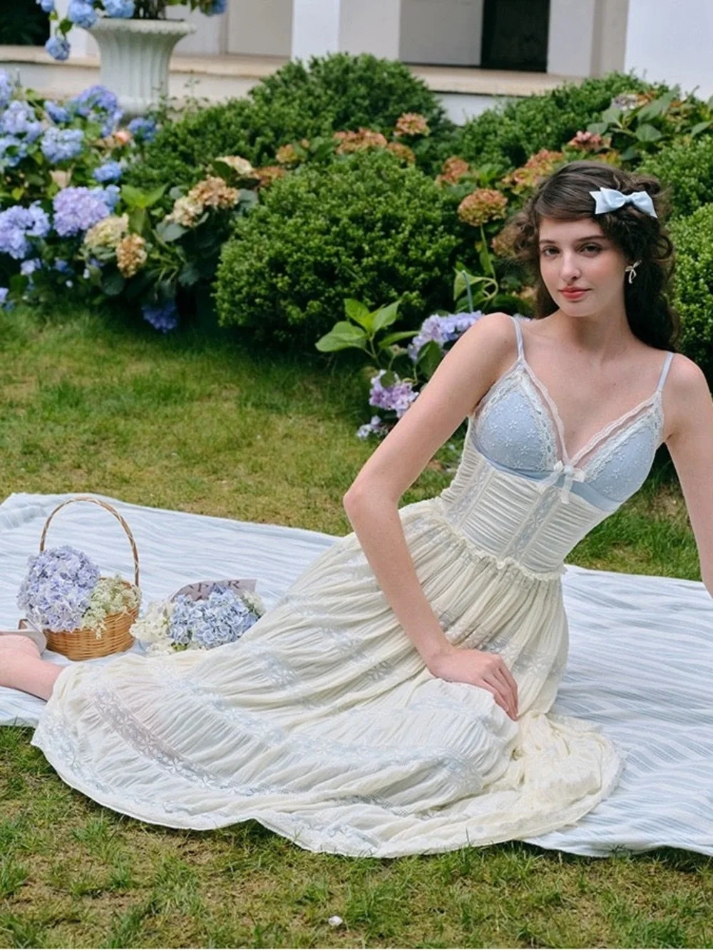 Rare Lacemade Mediterranean Garden Dress Large - Picture 4 of 16